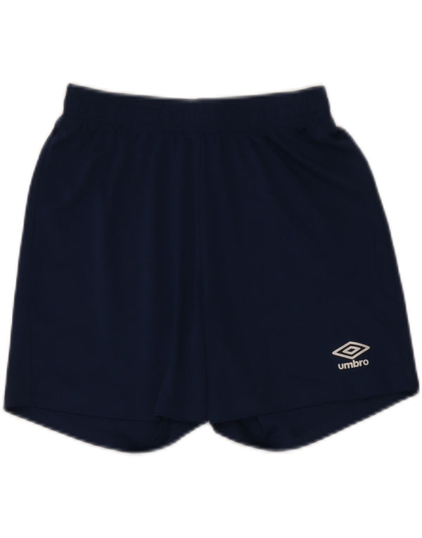 Shorts esportivos UMBRO para meninos 11-12 anos grande poliéster azul marinho