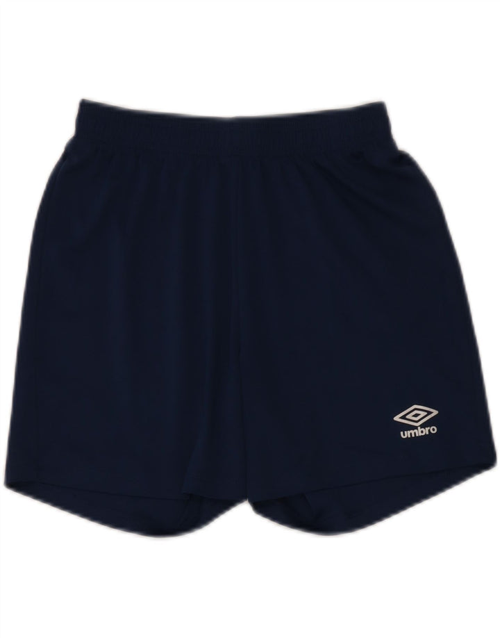 Shorts esportivos UMBRO para meninos 11-12 anos grande poliéster azul marinho