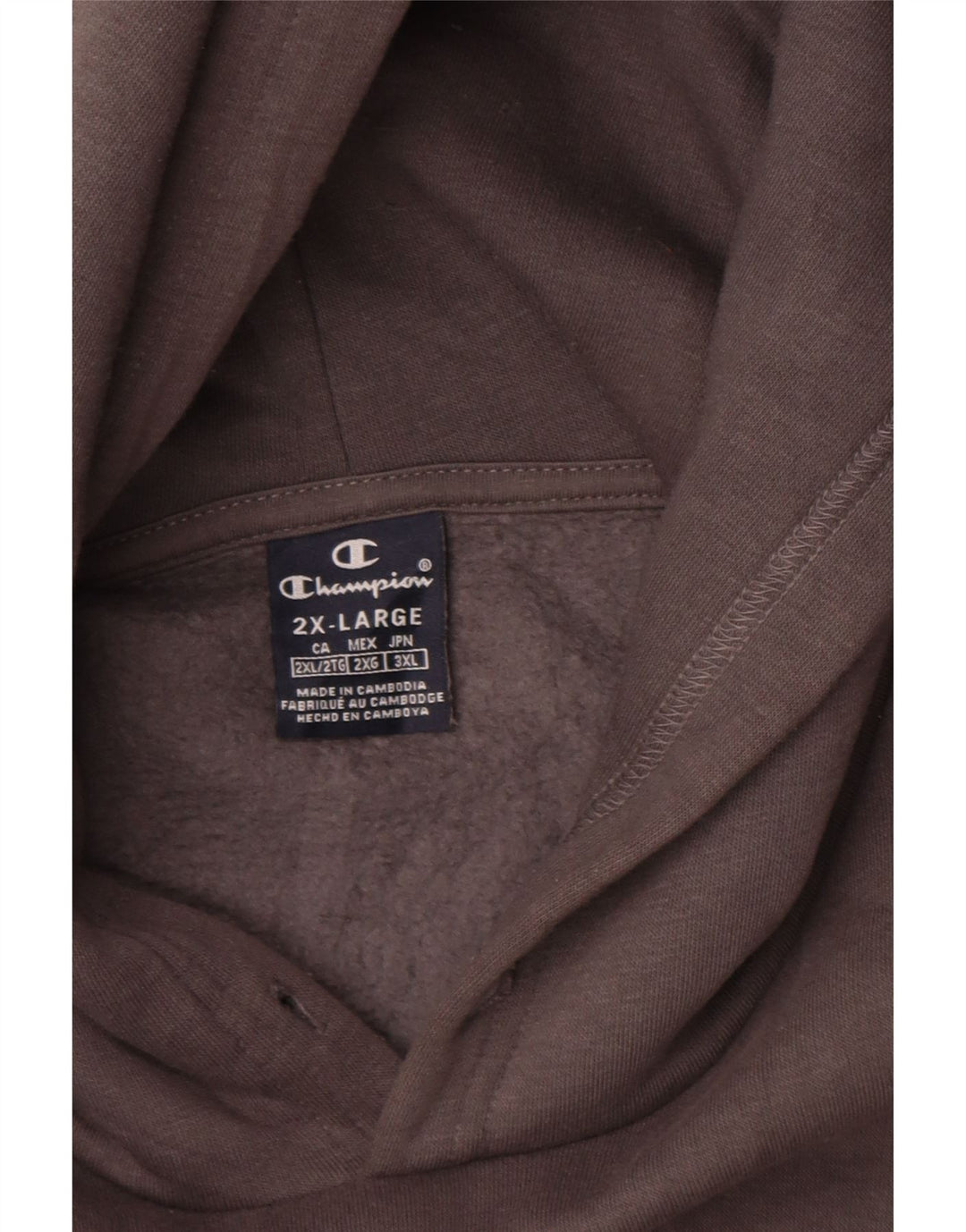 CHAMPION Suéter com capuz gráfico masculino 2XL cinza