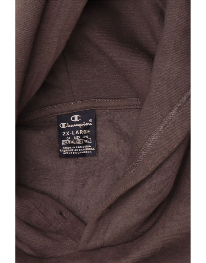 CHAMPION Suéter com capuz gráfico masculino 2XL cinza