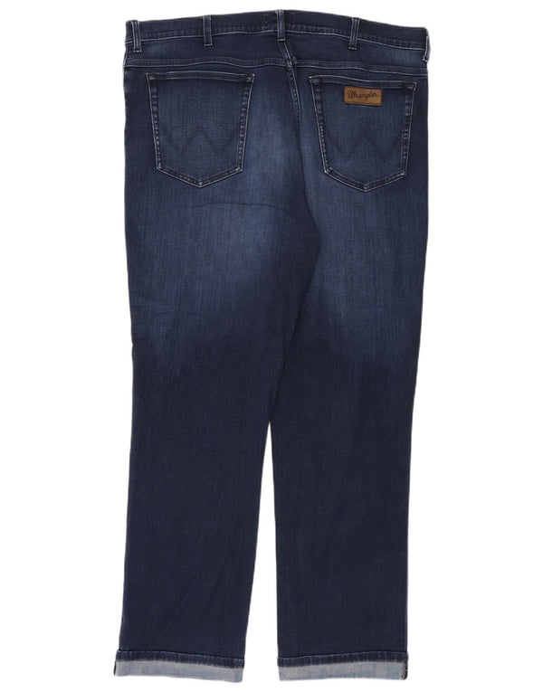 Wrangler Masculino Texas Straight Jeans W44 L32 Azul Marinho Algodão