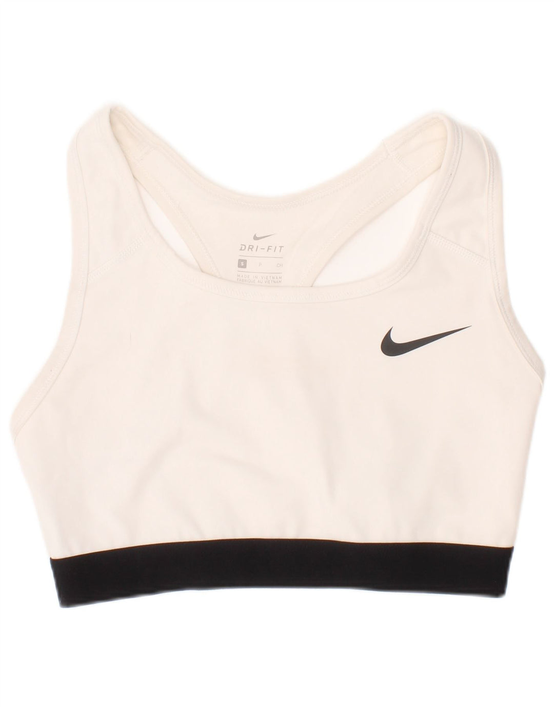 Sutiã esportivo Nike feminino Dri Fit Top pequeno branco poliéster esportivo