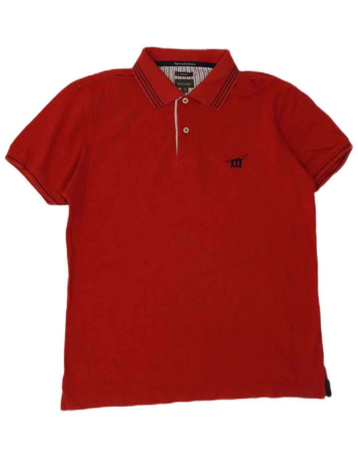 Camisa polo masculina Henry Cottons Slim Fit médio algodão vermelho