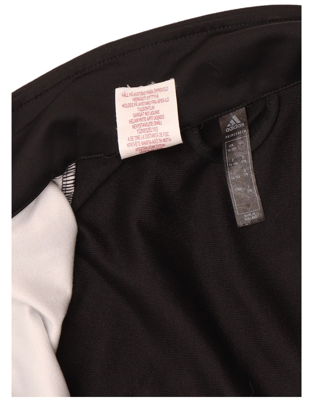 ADIDAS Meninos Tracksuit Top Jacket 14-15 Anos Preto Colorblock