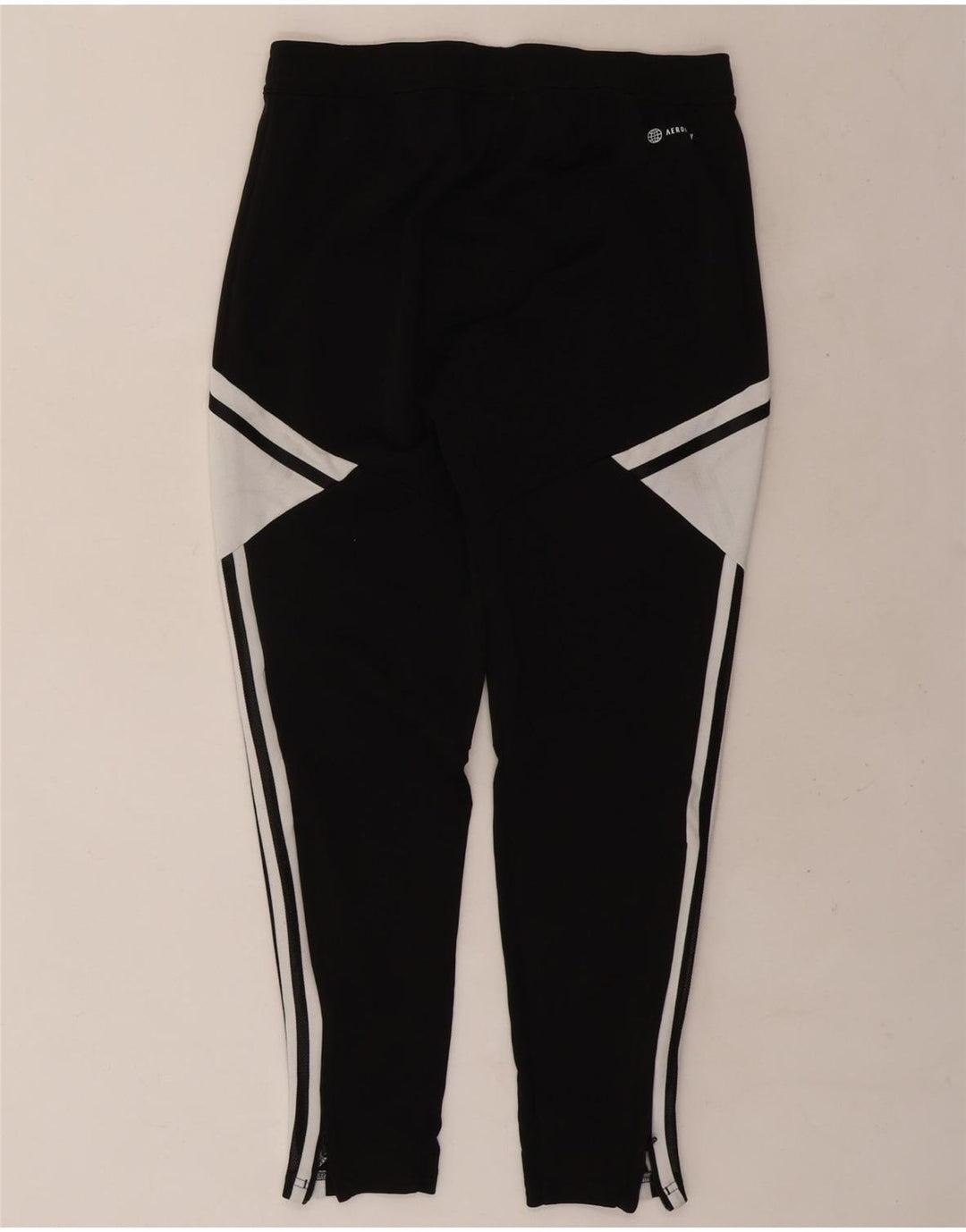 Calça de treino masculina Adidas Aeroready médio preto colorblock poliéster