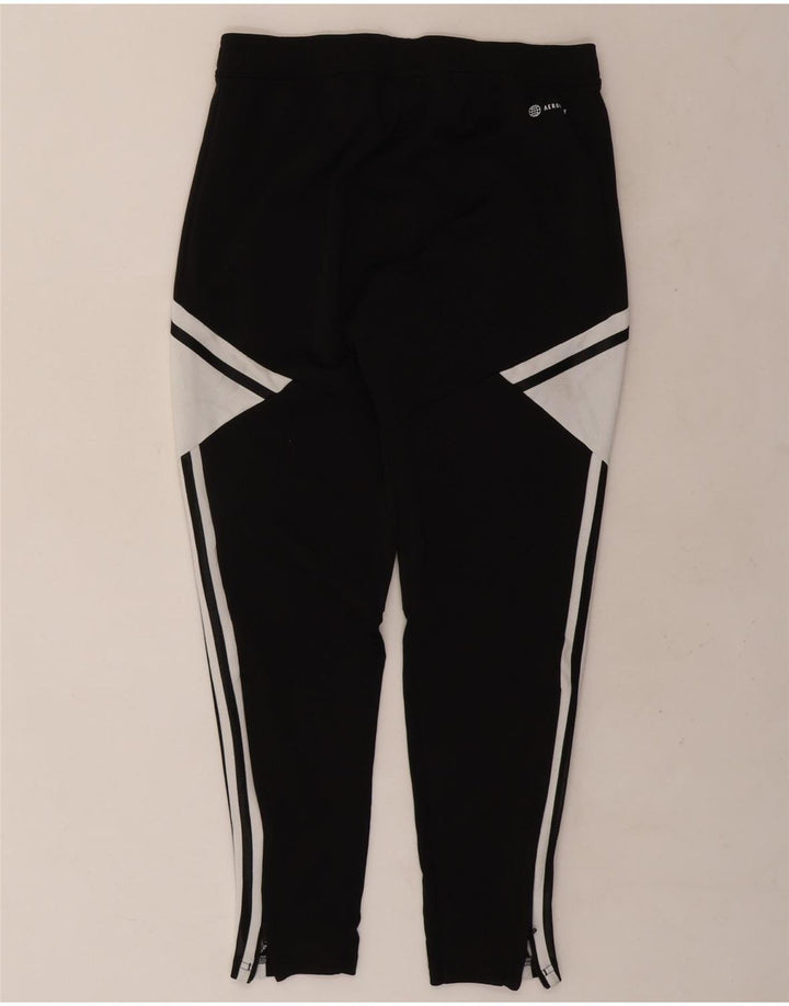 Calça de treino masculina Adidas Aeroready médio preto colorblock poliéster
