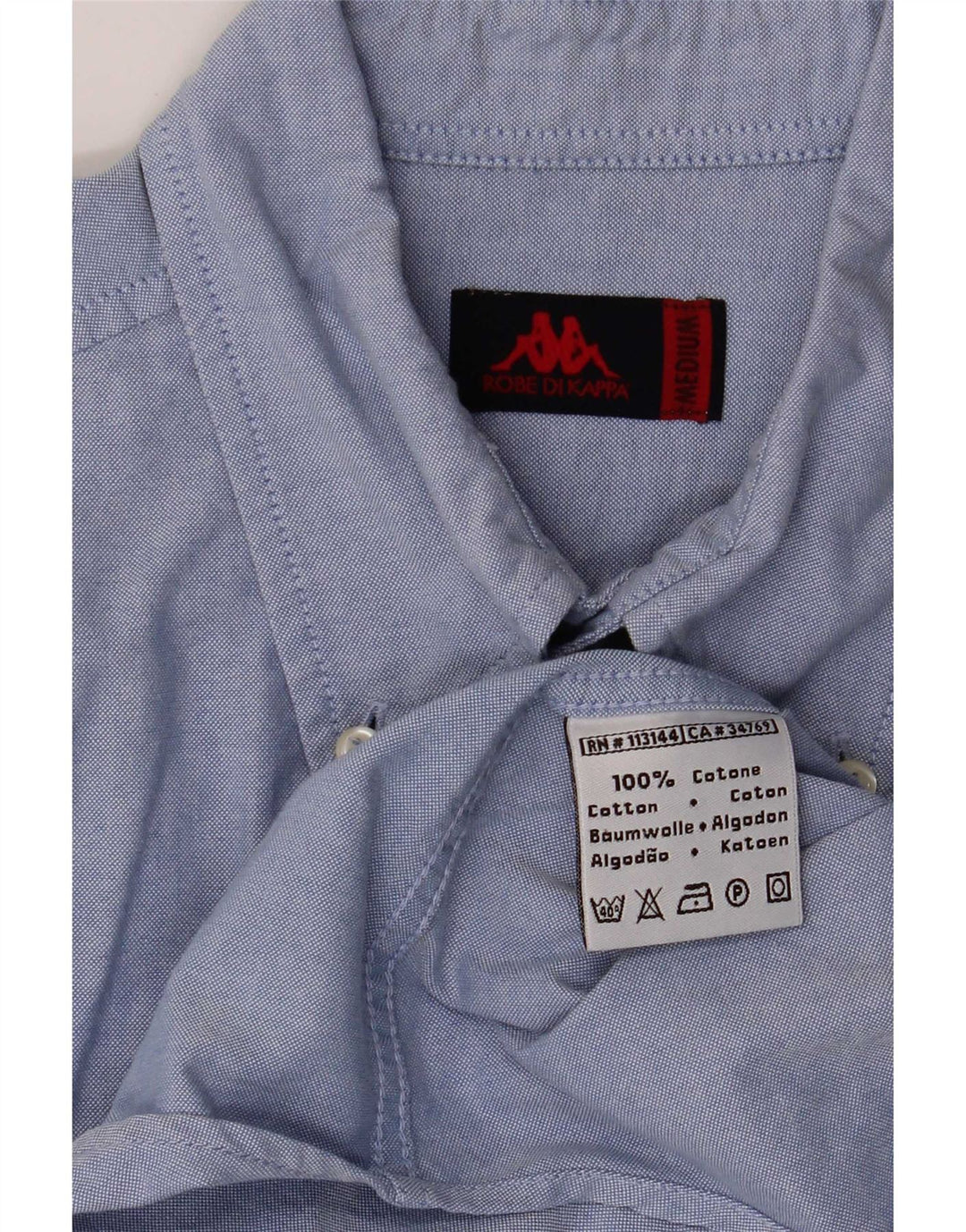 Camisa masculina Kappa algodão azul médio
