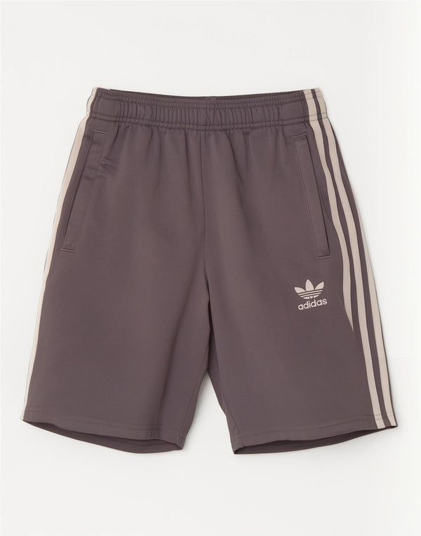 Shorts esportivos masculinos Adidas 11-12 anos cinza poliéster esportivo
