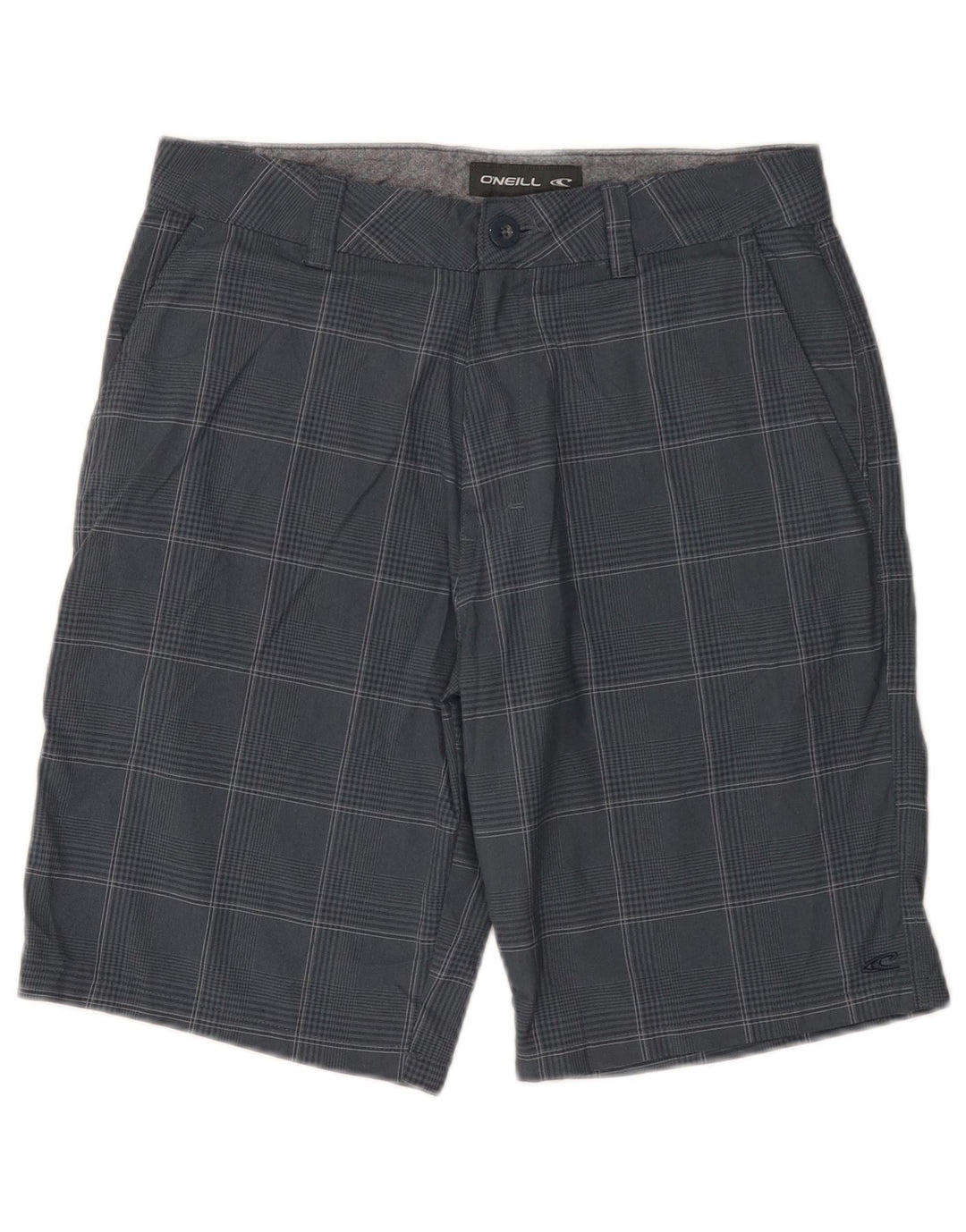 Shorts Chino Masculino O'Neill W30 Poliéster Xadrez Azul Marinho Médio