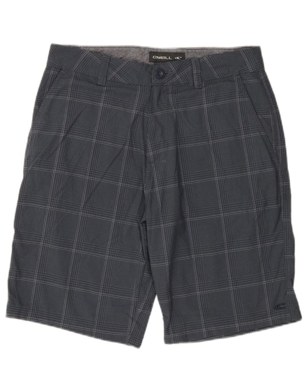 Shorts Chino Masculino O'Neill W30 Poliéster Xadrez Azul Marinho Médio