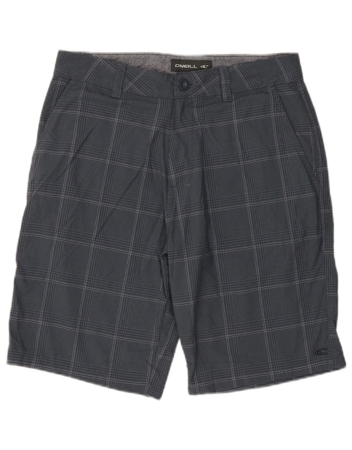 Shorts Chino Masculino O'Neill W30 Poliéster Xadrez Azul Marinho Médio
