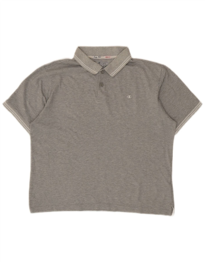 Camisa polo masculina CHAMPION Easy Fit algodão cinza médio