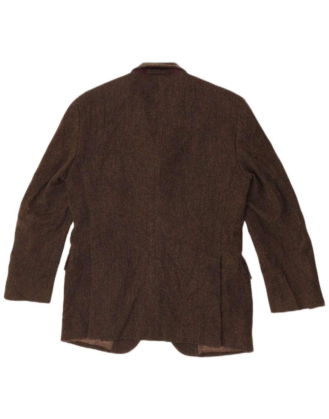 Jaqueta Blazer Masculina Massimo Dutti com 3 Botões UE 48 Médio Cáqui Espinha de Peixe