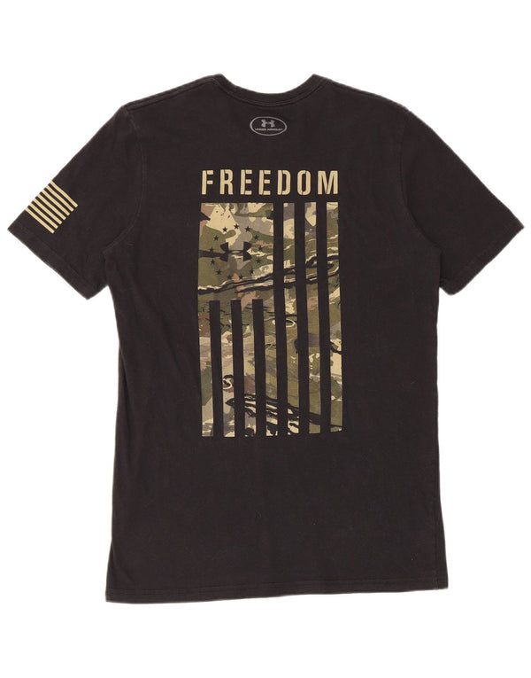 Camiseta masculina Under ARMOR Heat Gear Graphic Top pequeno preto