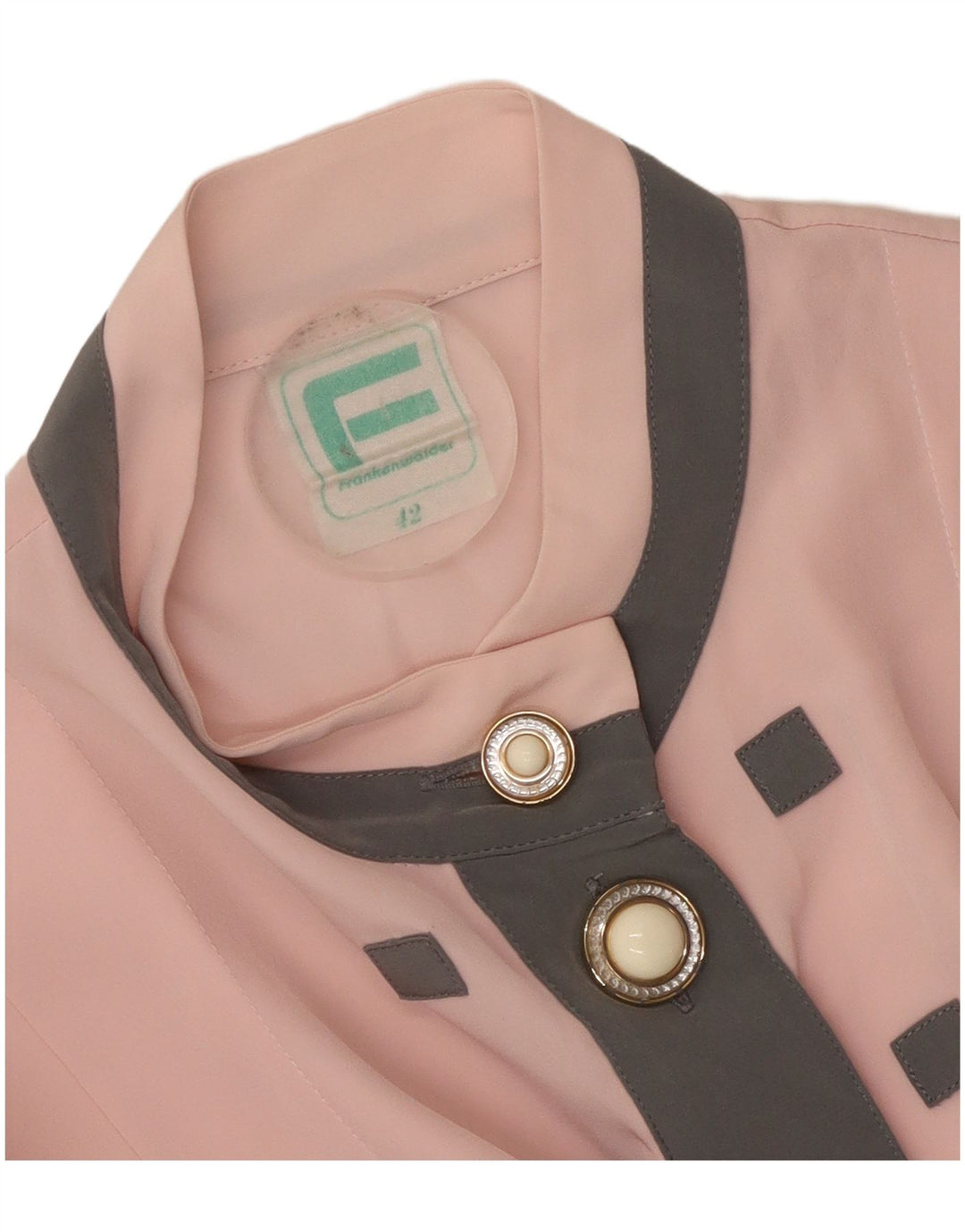 Blusa feminina Frankenwalder EU 42 grande bloco colorido rosa poliéster