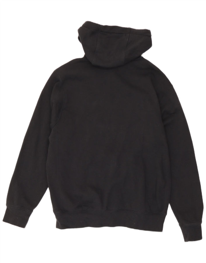 Suéter Nike masculino com capuz e zíper médio preto algodão