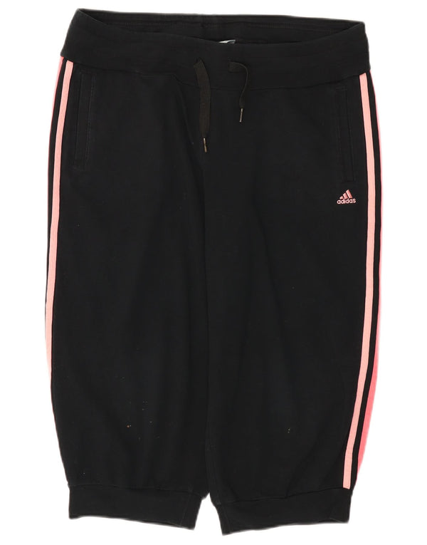 ADIDAS Womens Climalite Calças de treino Joggers UK 16/18 Grande Preto
