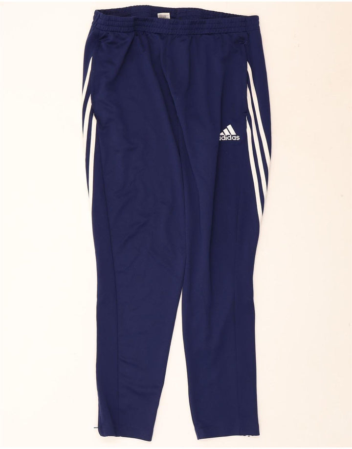 Calças de treino ADIDAS Mens Climalite XL azul marinho poliéster