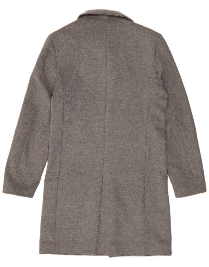 Sobretudo masculino Zara UK 36 pequeno poliéster cinza
