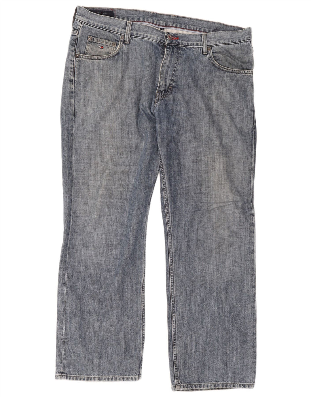 Jeans retos masculinos Tommy Hilfiger W38 L30 algodão azul