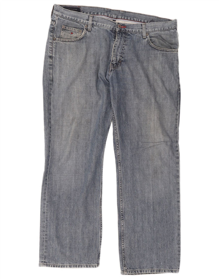 Jeans retos masculinos Tommy Hilfiger W38 L30 algodão azul