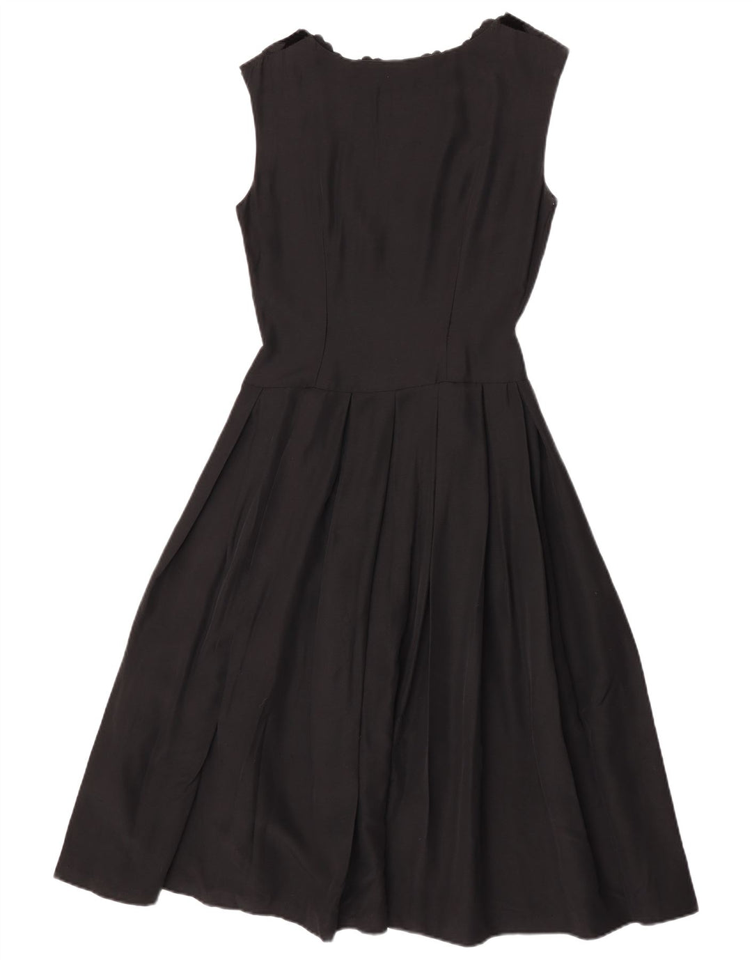 Vestido feminino vintage sem mangas evasê EU 36 pequeno preto