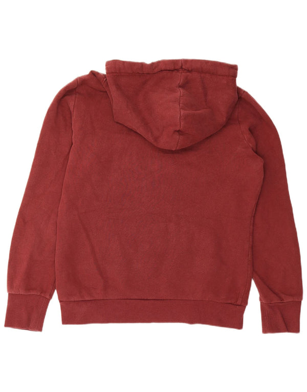 Suéter com capuz gráfico feminino Superdry UK 12 algodão médio Borgonha