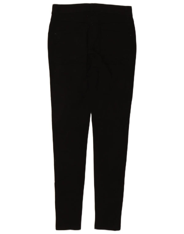 Calça jeans feminina Marks & Spencer UK 10 pequena W27 L29 algodão preto