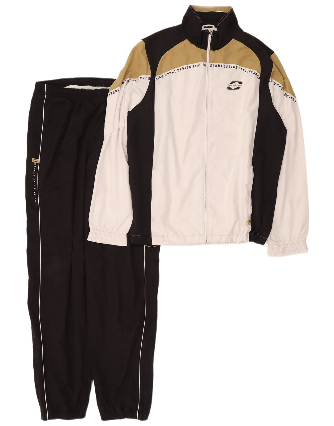 Lotto masculino gráfico completo agasalho 2XL branco colorblock