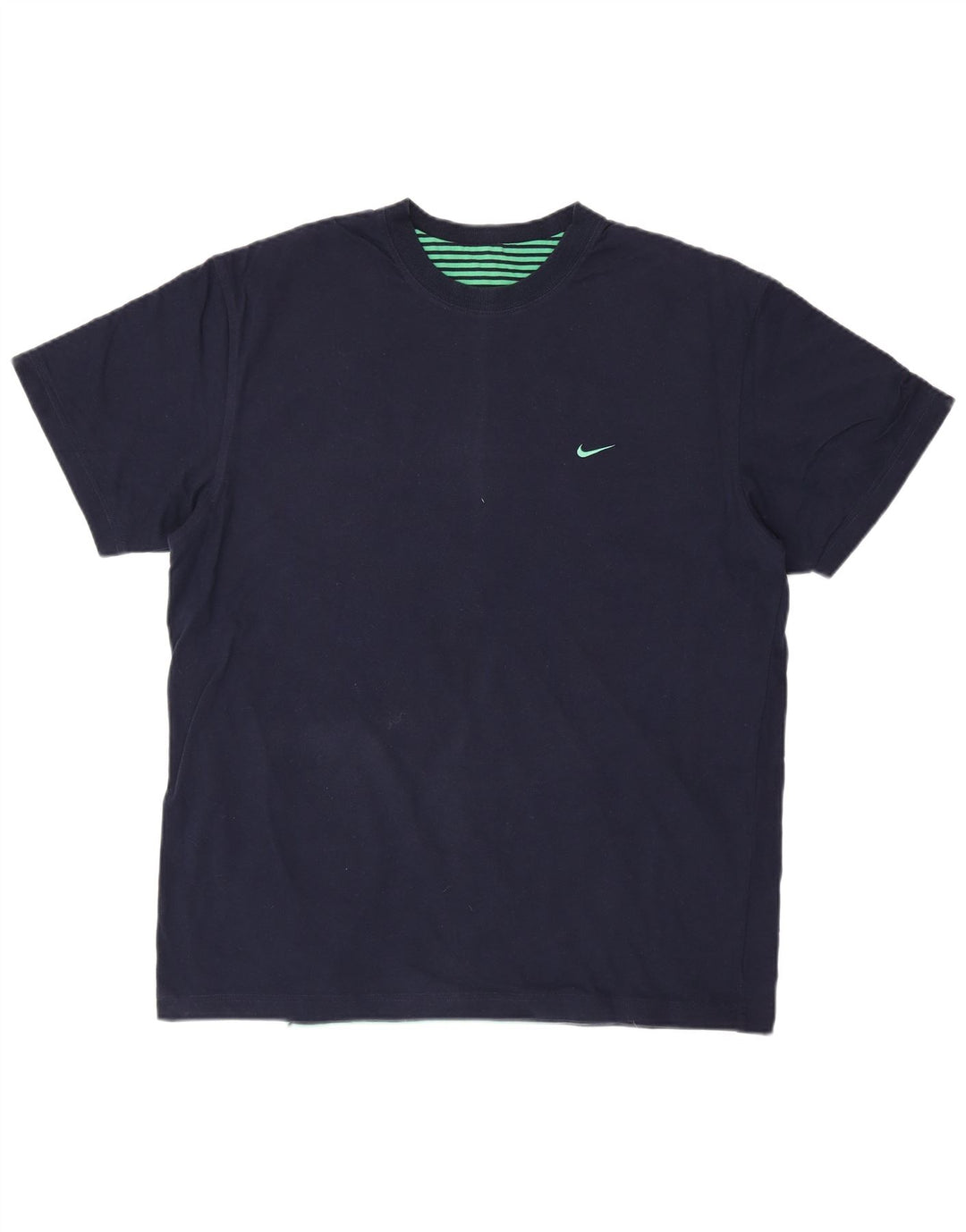 Camiseta masculina NIKE Top grande algodão azul marinho