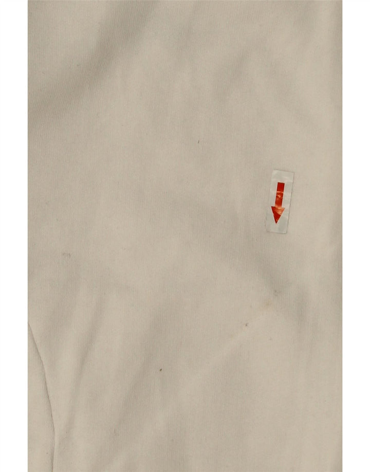 Adidas Womens Tracksuit Top Jacket UK 12 Médio Algodão Branco