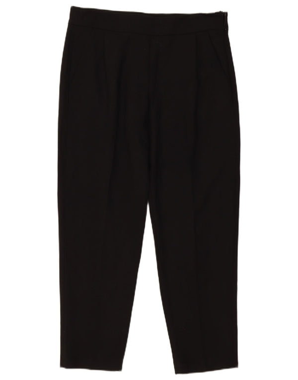 Calça cortada feminina French Connection UK 12 médio W32 L26 preta