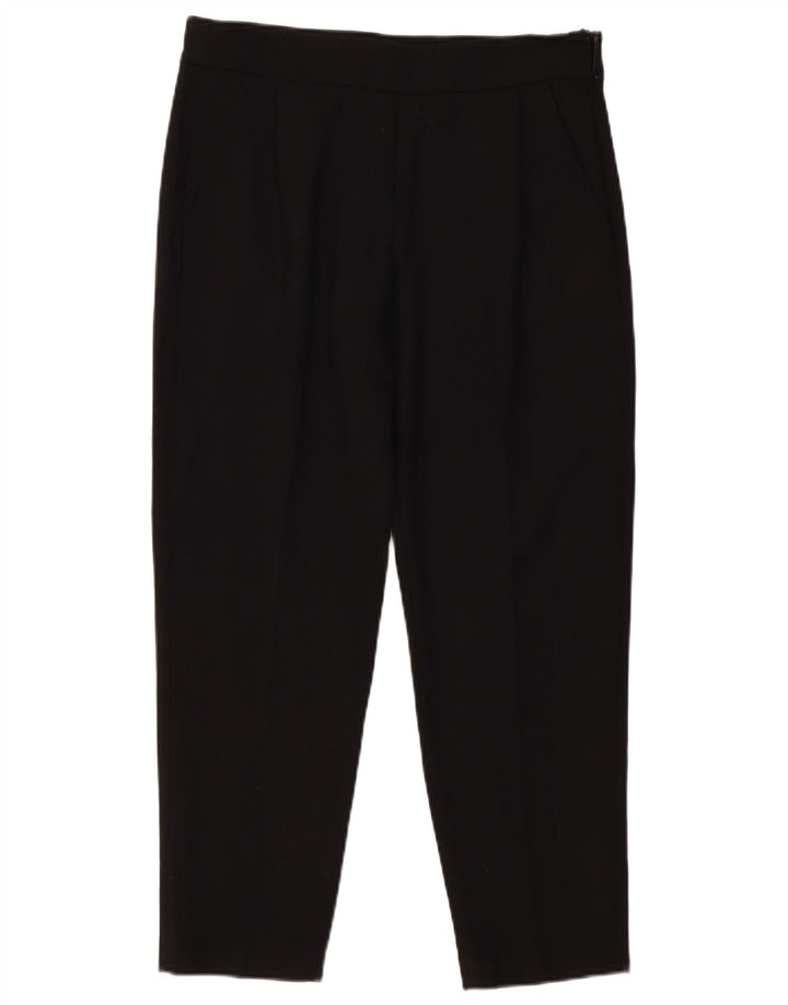 Calça cortada feminina French Connection UK 12 médio W32 L26 preta