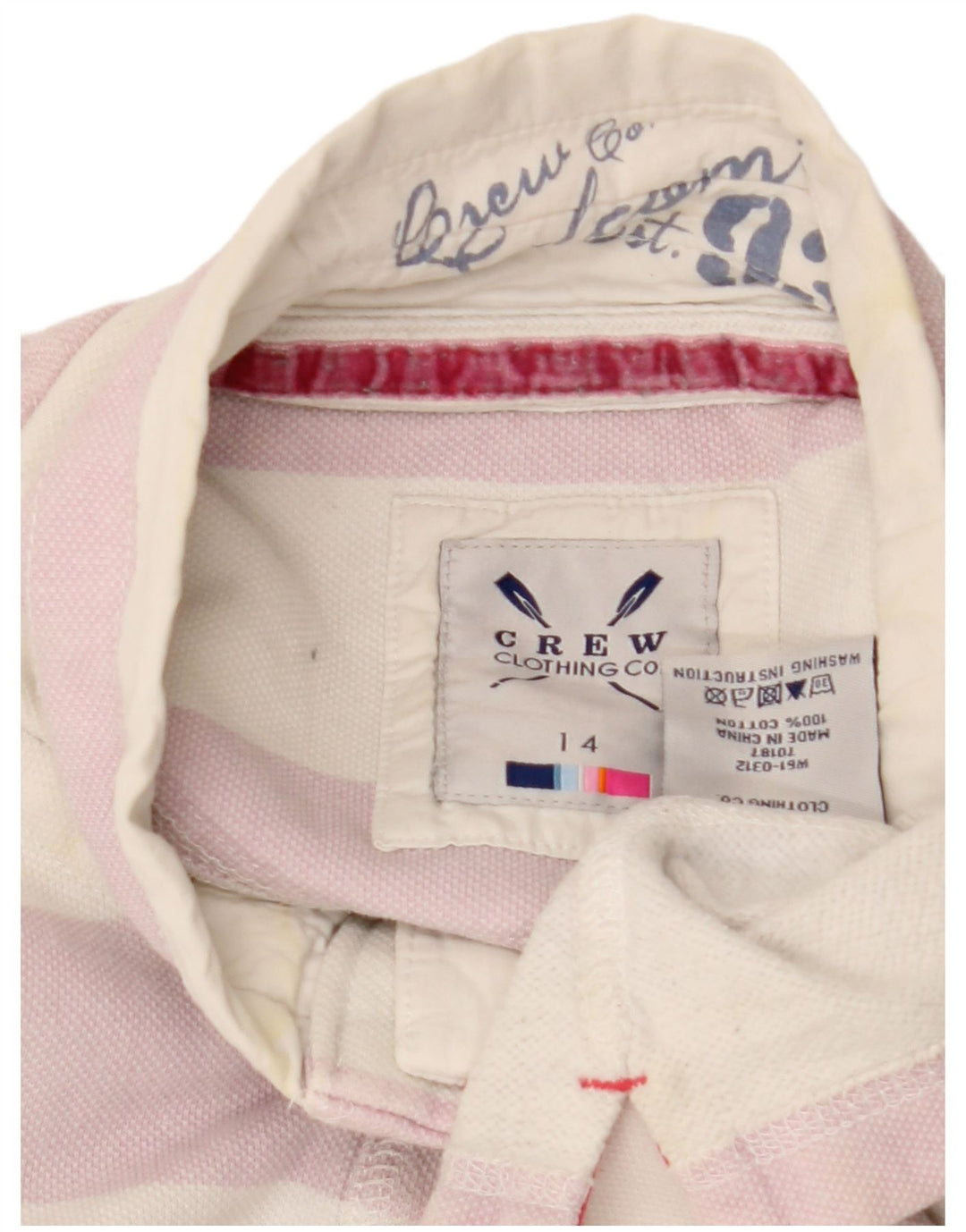 Suéter feminino Crew Clothing Jumper UK 14 grande algodão branco