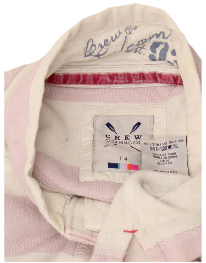 Suéter feminino Crew Clothing Jumper UK 14 grande algodão branco