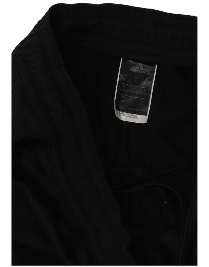 Calça de treino feminina Adidas UK 8/10 pequena poliéster preta