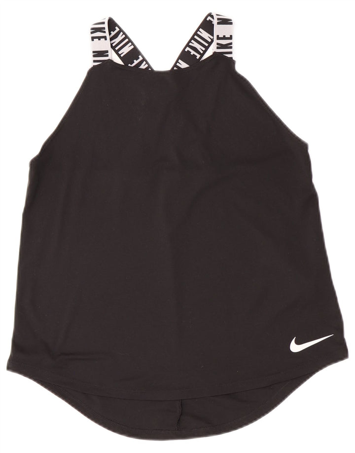 Colete gráfico Nike Girls Dri Fit Top 13-14 anos XL preto poliéster