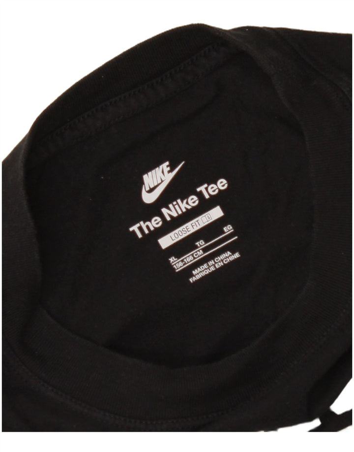 Camiseta NIKE Girls Loose Fit Crop Graphic Top 13-14 Anos XL Preto