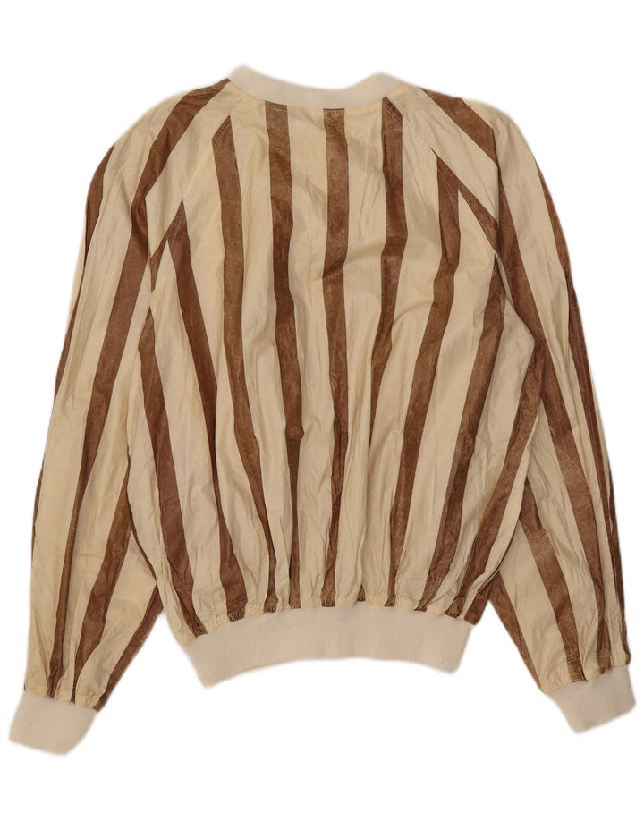 Daniel Hechter moletom gráfico masculino Jumper IT 52 listrado bege grande