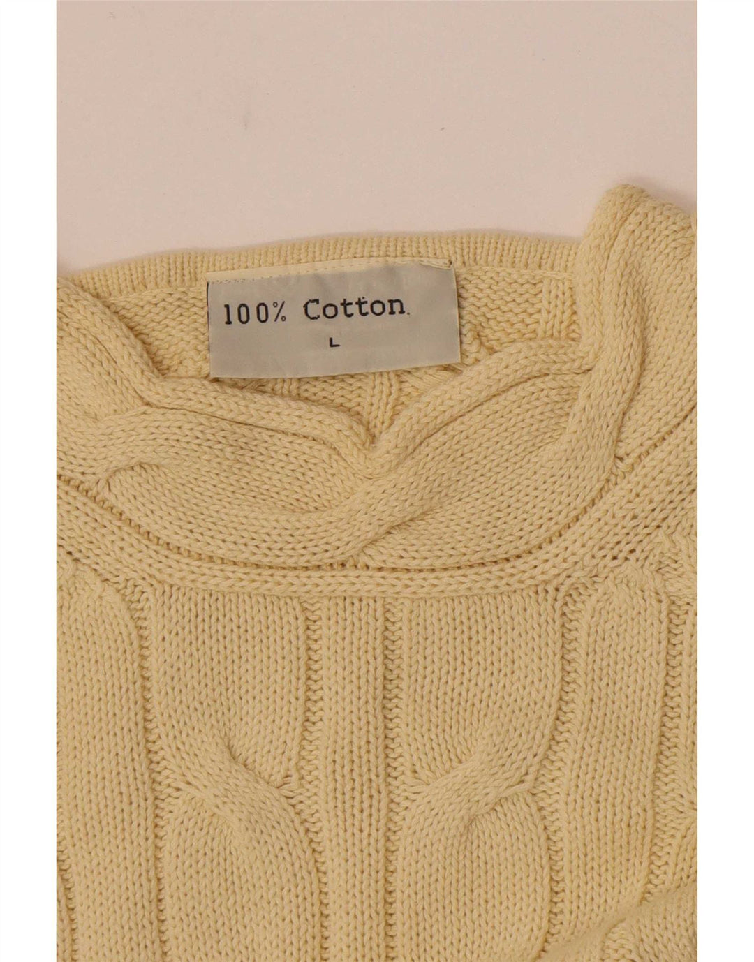 Suéter vintage masculino com gola redonda, grande algodão amarelo