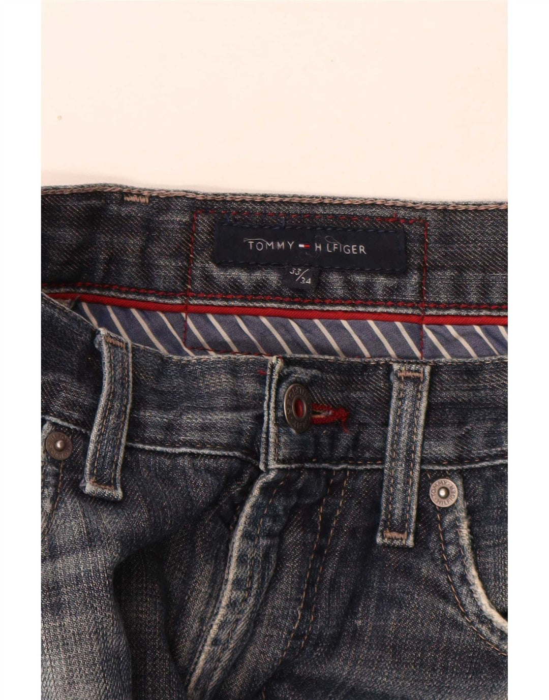 Jeans retos masculinos Tommy Hilfiger W33 L34 azul