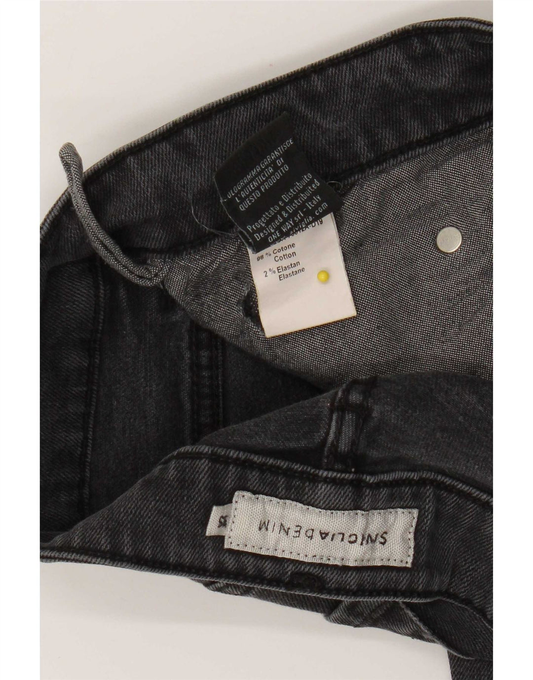 SIVIGLIA Mens Jeans Slim W35 L34 Algodão Cinza