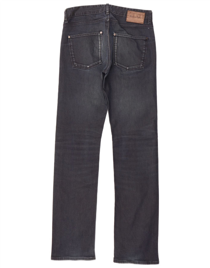 Jeans reto masculino Massimo Dutti EU 40 médio W31 L34 algodão azul marinho