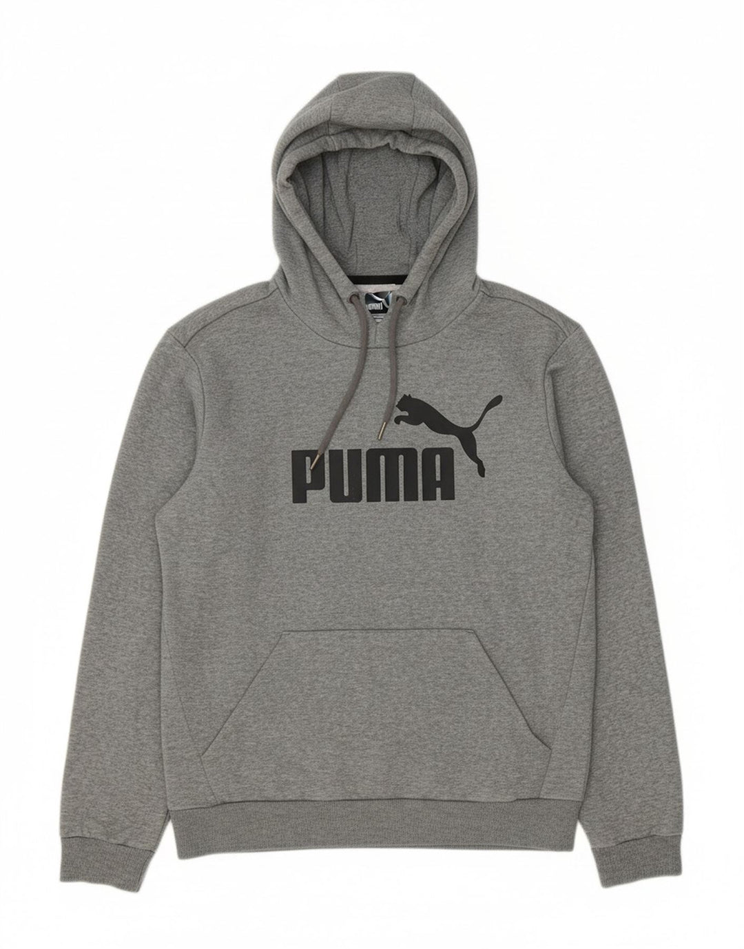 PUMA Mens Graphic Hoodie Jumper Médio Algodão Cinza