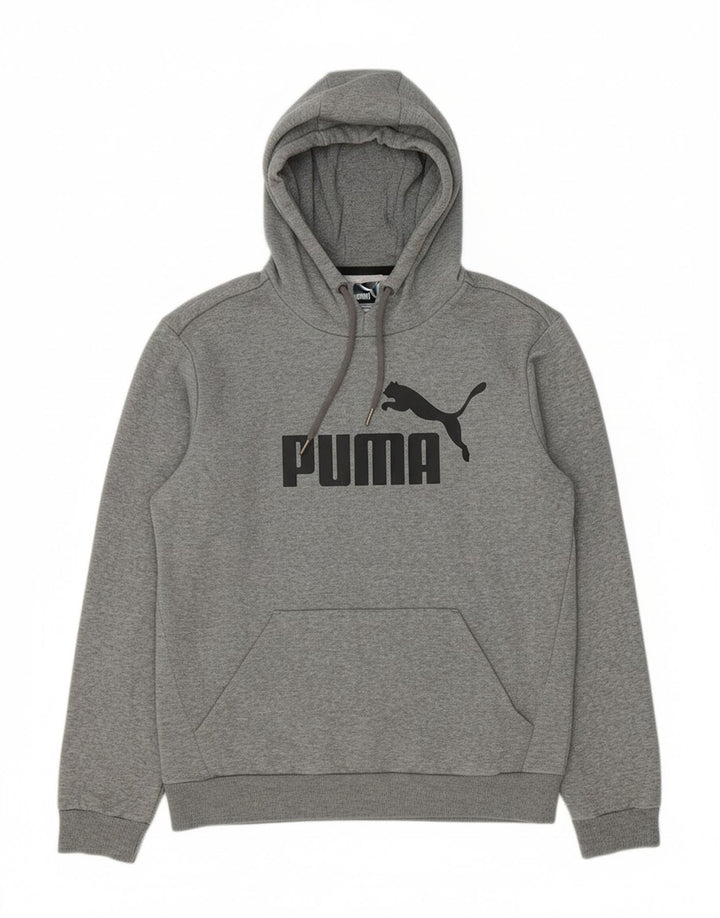 PUMA Mens Graphic Hoodie Jumper Médio Algodão Cinza