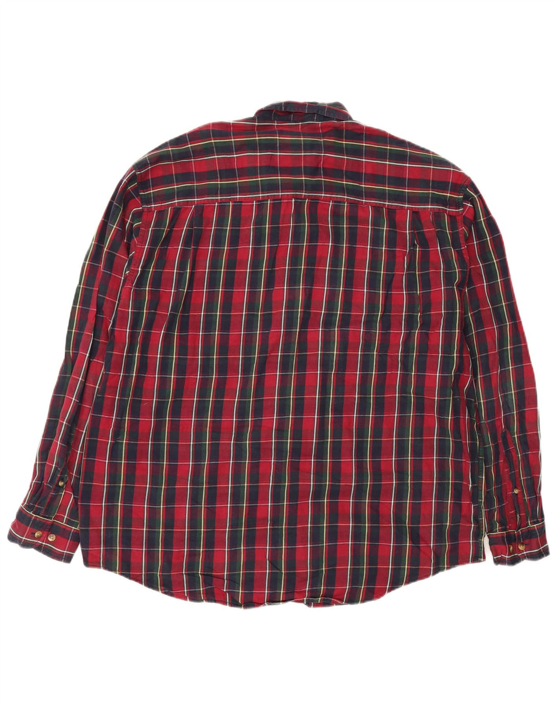 Camisa masculina de flanela EDDIE BAUER grande algodão xadrez vermelho