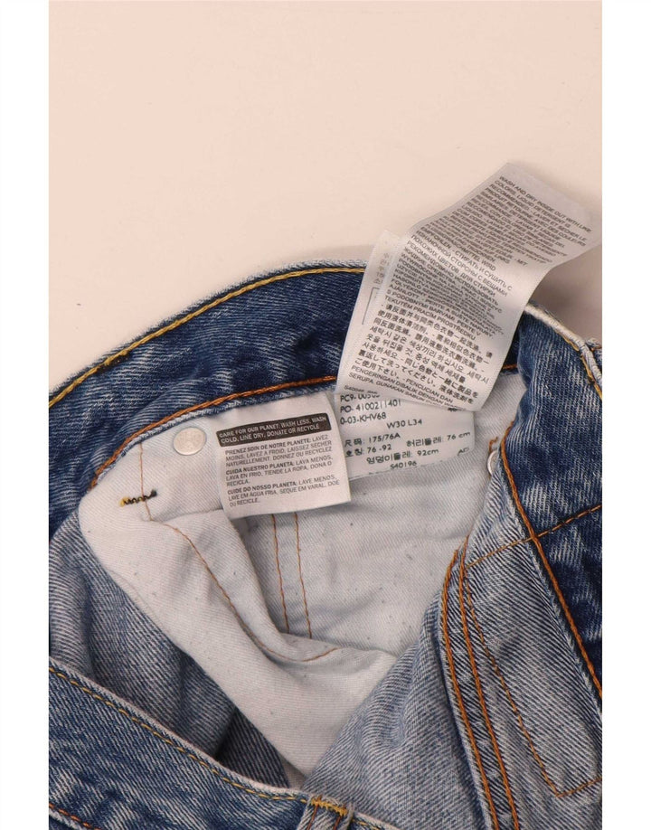 Levi's Masculino 505 Straight Jeans W30 L34 Azul Algodão