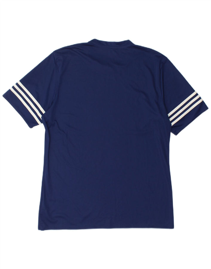 Camiseta masculina Adidas Climalite grande poliéster azul marinho
