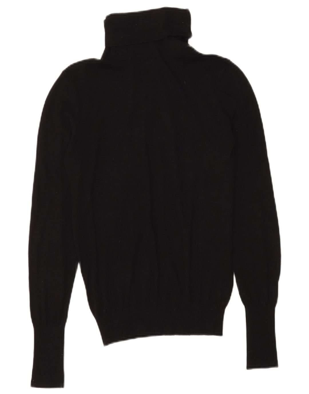 Zara Suéter feminino com gola redonda e gola alta Reino Unido 10 pequeno modal preto