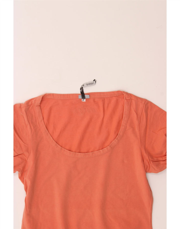 ASICS Womens T-Shirt Top UK 14 Large Orange Cotton Vintage Asics and Second-Hand Asics from Messina Hembry 